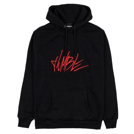 3D Red Embroidered Hoodie 01